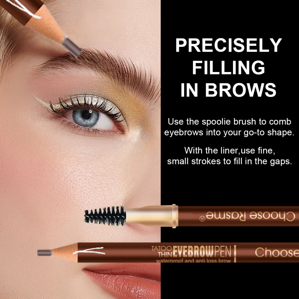 المهنية مايكرو قلم الحواجب المشكل قلم الحواجب مبراة تأثير طويل الأمد منقار على شكل أداة النحت قلم الحواجب #5