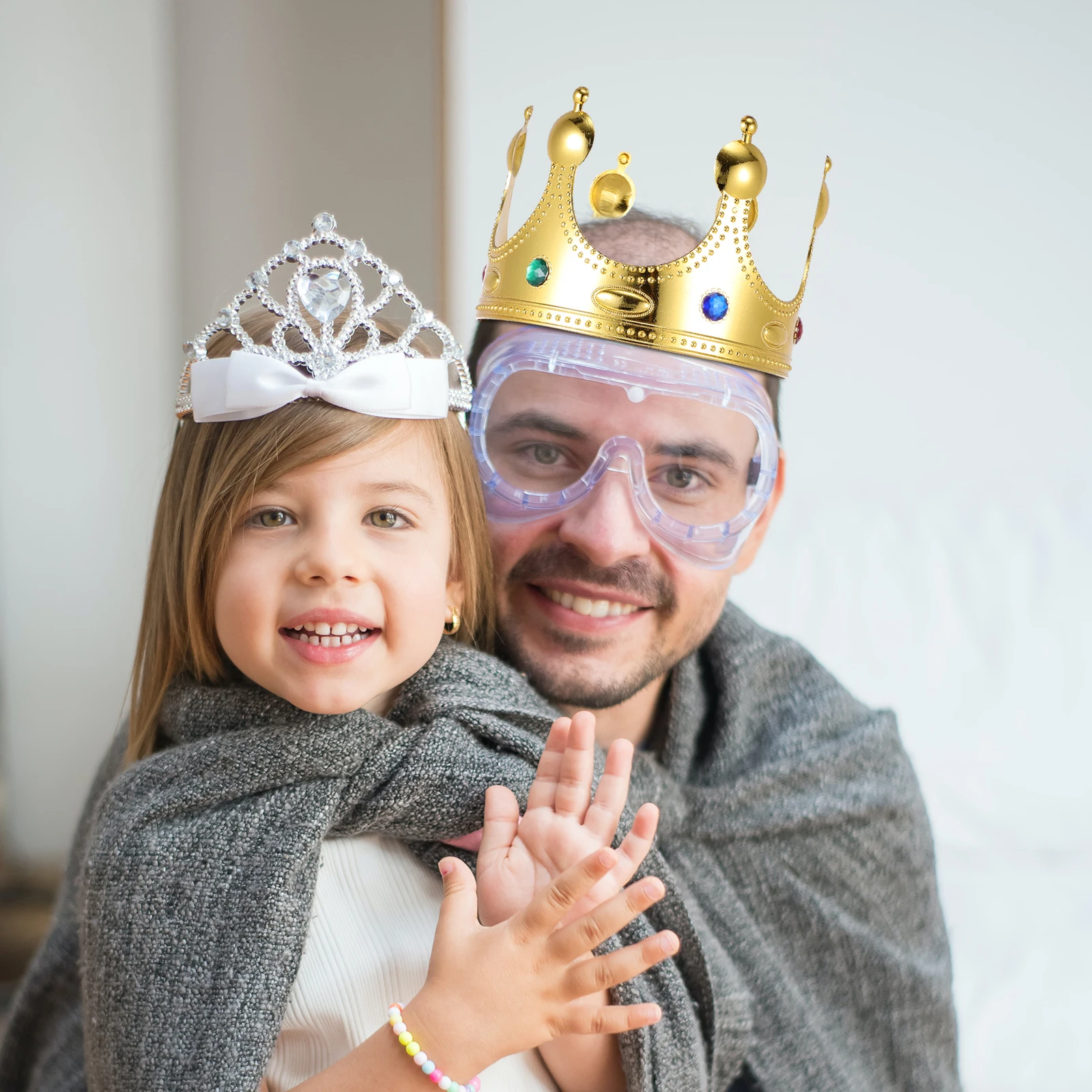 

4 Pcs Crown Headb for Men Adult Birthday Party Hats Durable Plastic Costume Accessories Kids Stage Decor