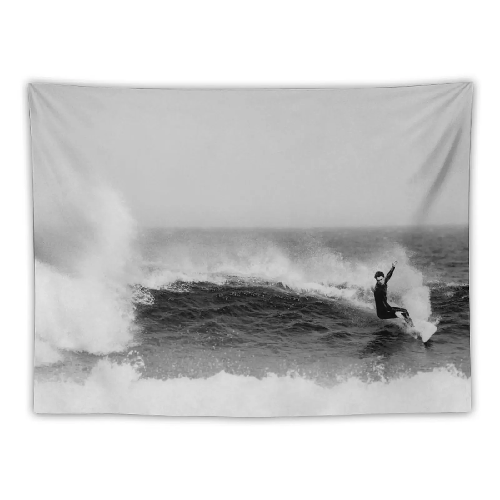 

New Surfer on Wave in Open Ocean Tapestry Room Decor For Girls Outdoor Decoration