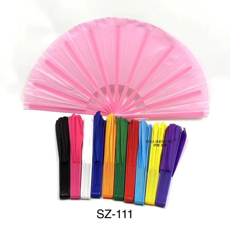 10 Inch Belly Dance Fan Pure Color Plastic Kung Fu Fan Chinese Style Performance Dance Foldable Fan For Kids Adults Wushu fans