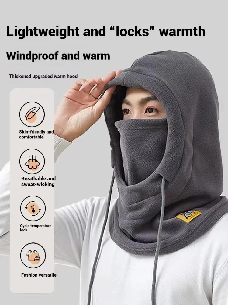 AliExpress NONE Winter Warm Hat with Mask and Neck Warmer 3-in-1 Windproof Balaclava forMen and Women Masked hat Cycling Cold Weather Protection