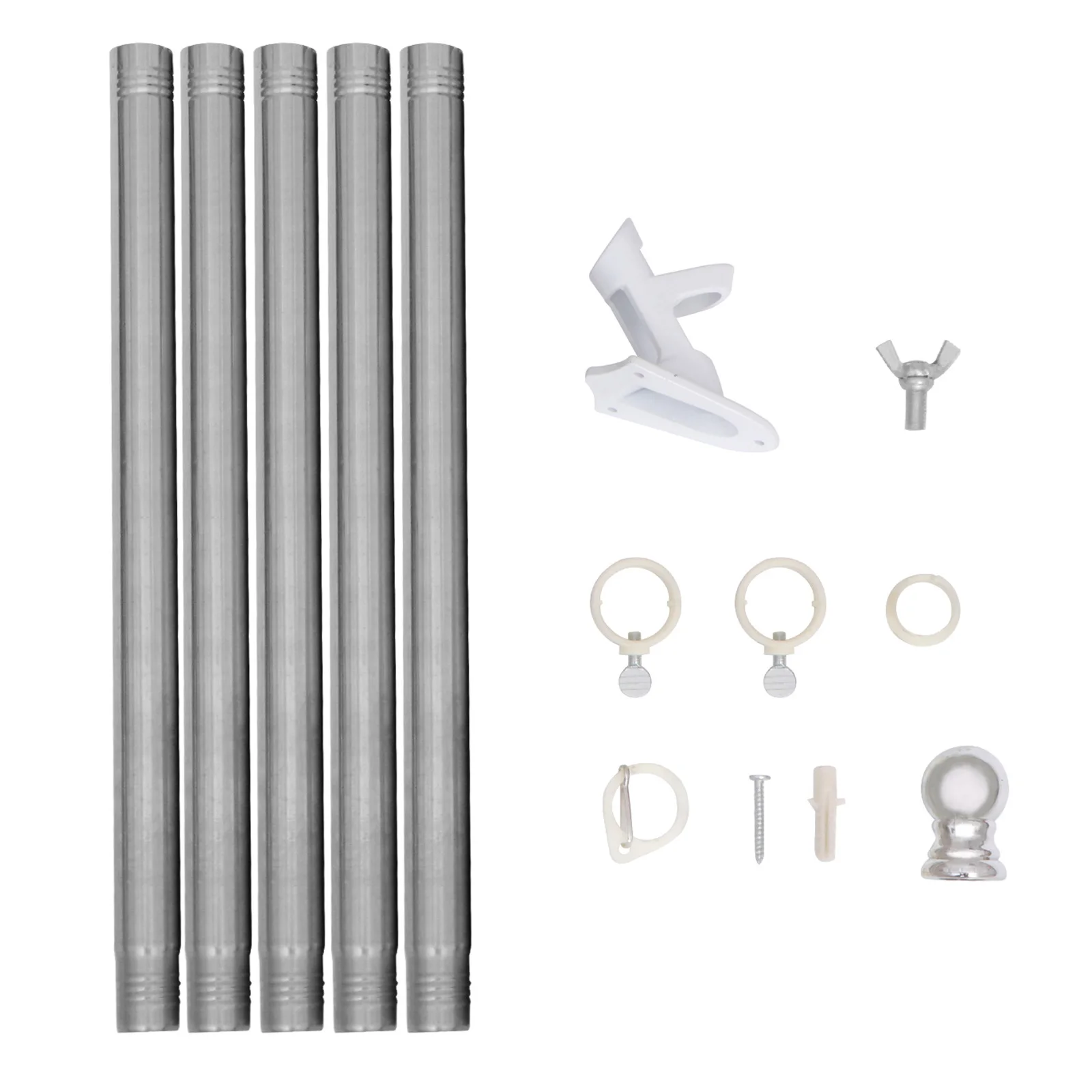 

Gold-plated Flagpole Set Durable Metal Material Smooth Rotating Bracket Easy Remove Ocean Color Garden Flagpoles Residential Kit