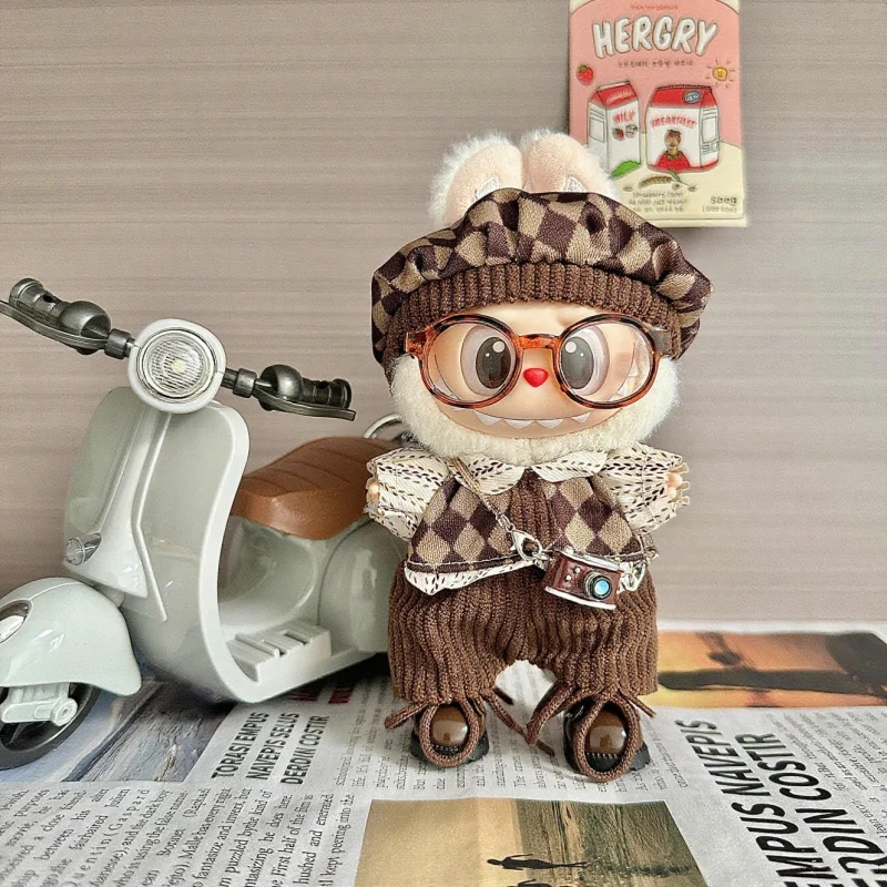 

For Labubu 3.0 v1/v2 Doll clothes leisure suit Outfit For Ropa labubu doll Winter clothing Accessories