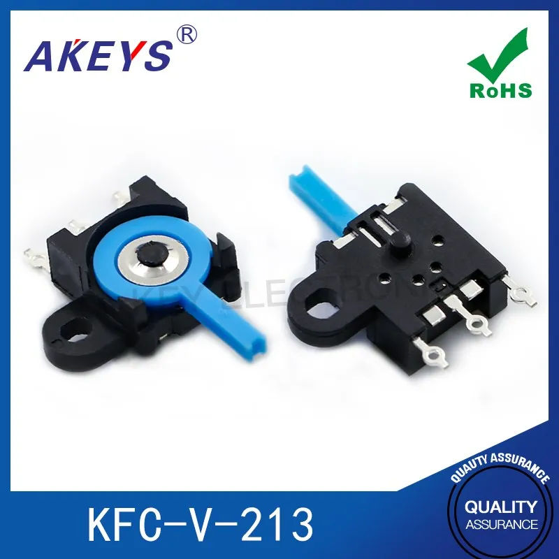 Detection switch kfc-v-213 three pin patch single ear blue handle reset left and right shaking switch