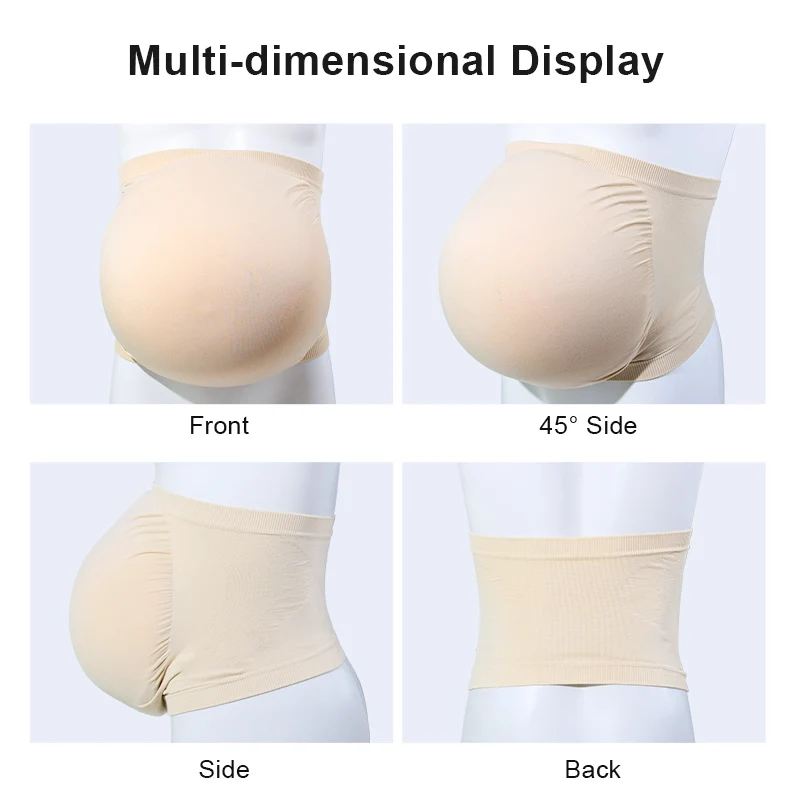 ONEFENG False Pregnancy Belly Props One-Piece Transformation Light Sponge Invisible Belly Memory Foam for Unisex
