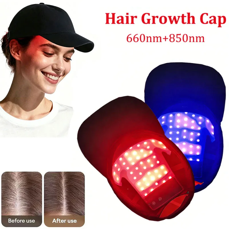 LED Red Light Therapy Cap Hair Growth Helmet Diode LaserHat Light Therapy Cap for Hair Regrowth and Hair Loss Treatment