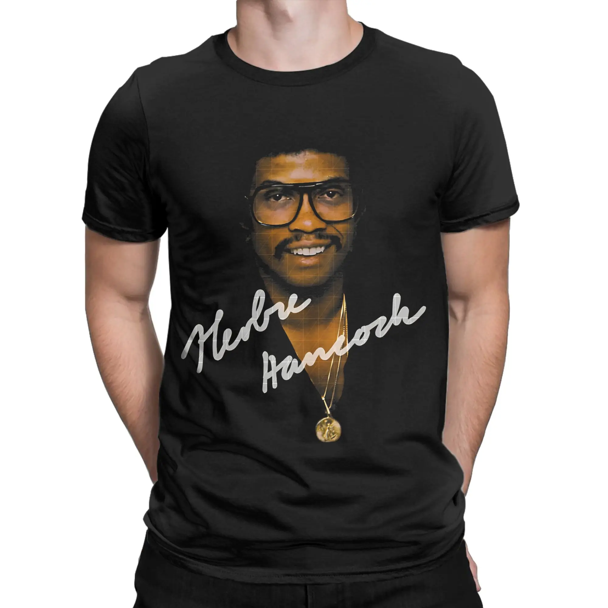 Men T-Shirts Legendary Jazz Novelty Cotton Tee Shirt Short Sleeve Herbie Hancock T Shirts O Neck Clothing New Arrival