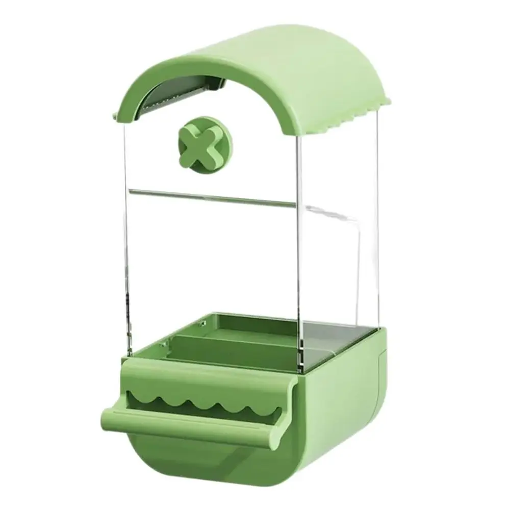 

Anti-splash Parrot Automatic Feeder Hanging Anti Spill Bird Feed Box for Cage Large Capacity Waterproof Birds Food Container