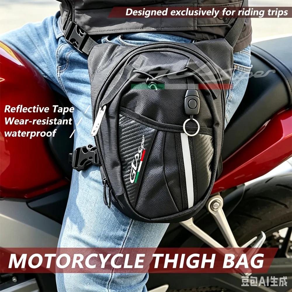 For Vespa GTS 125 300 150 250 310 Super GTV 125 250 300 Motorcycle Drop Leg Bag Oxford Motorcycle Bag Outdoor Casual Waist Bag