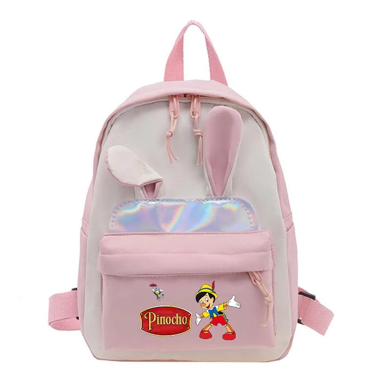 

Disney Pinocchio Backpack for Baby Girls Boys Kindergarten Rucksack Casual School Bags Travel Rabbit Ears Backpacks Mochila