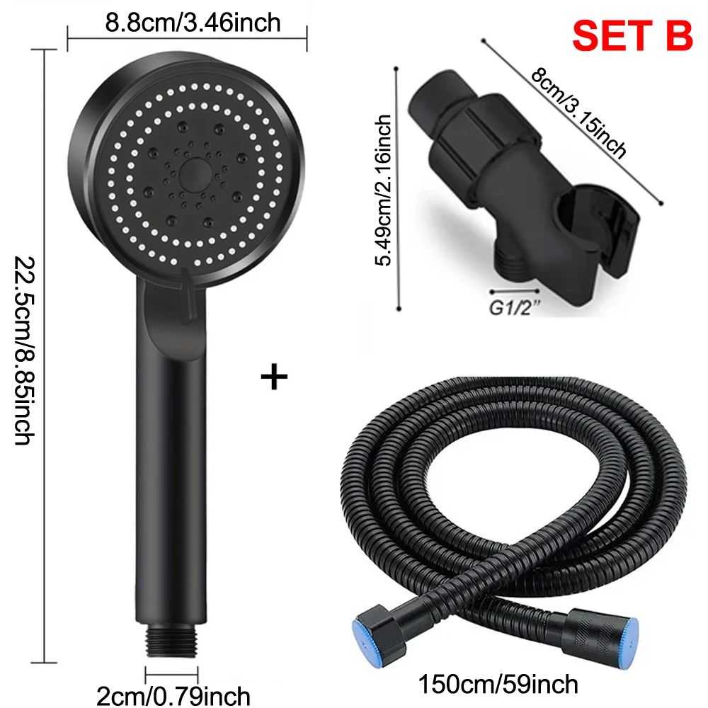 5 Modes High Pressure Handheld Shower Head Water Saving Shower Head Massage Shower Faucet Rainfall home Bathroom Accessories