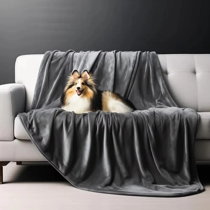Waterproof Reversible Blanket for Bed Sofa Elderly Pets Leak Proof