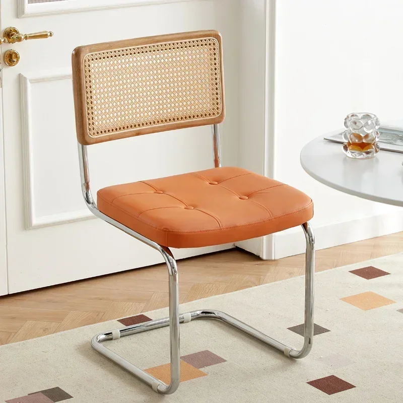 Nordic Massivholz Rattan Stuhl Vintage Esszimmer Stuhl Hause Restaurant Cafe Lounge Stuhl Retro Stil Komfortable Sitz Möbel