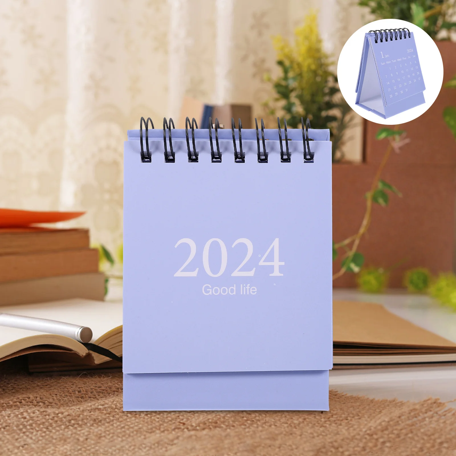 

Mini 2024 Desk Calendar Small English Monthly Memo Organizer Thick Paper Desktop Calendar for Office Use Calendars