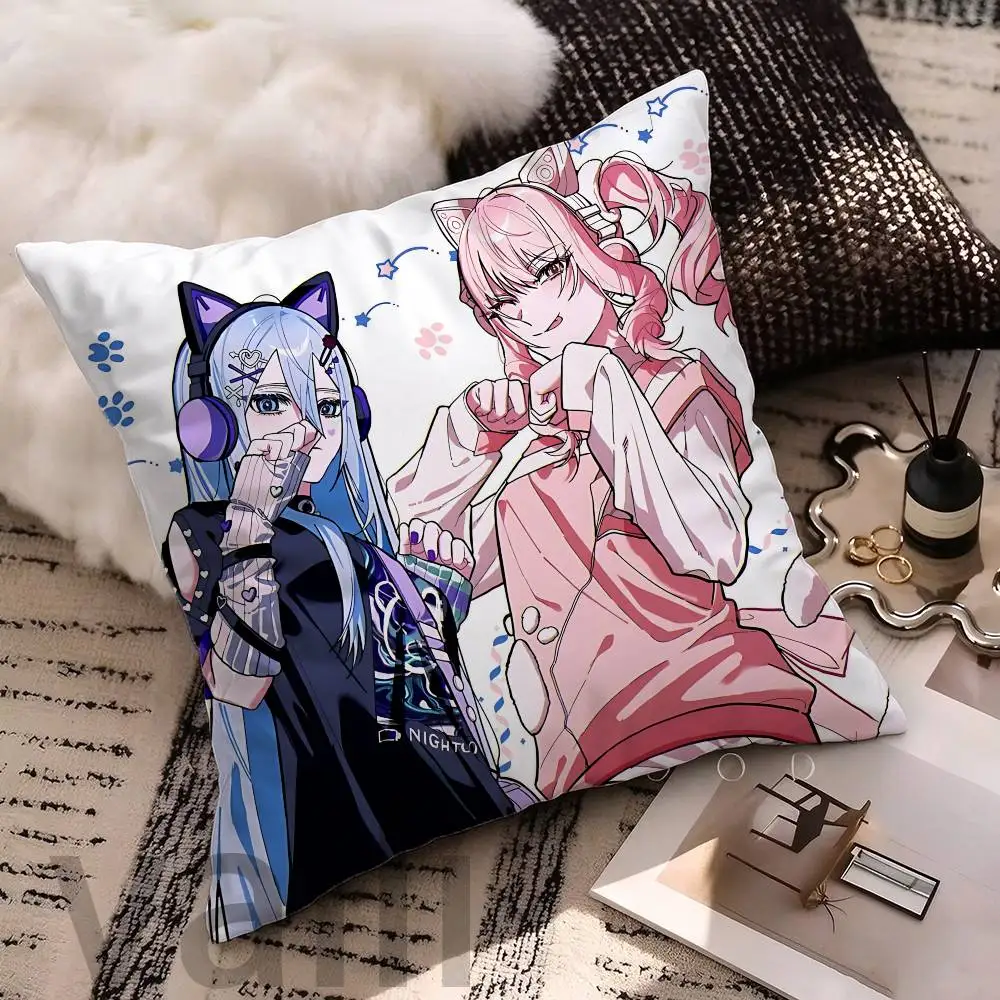 Y-Yoisaki Akiyama Mizuki Printed Pillow Cover Cushion Case Simple Sofa Pillow Case No Pillow Core