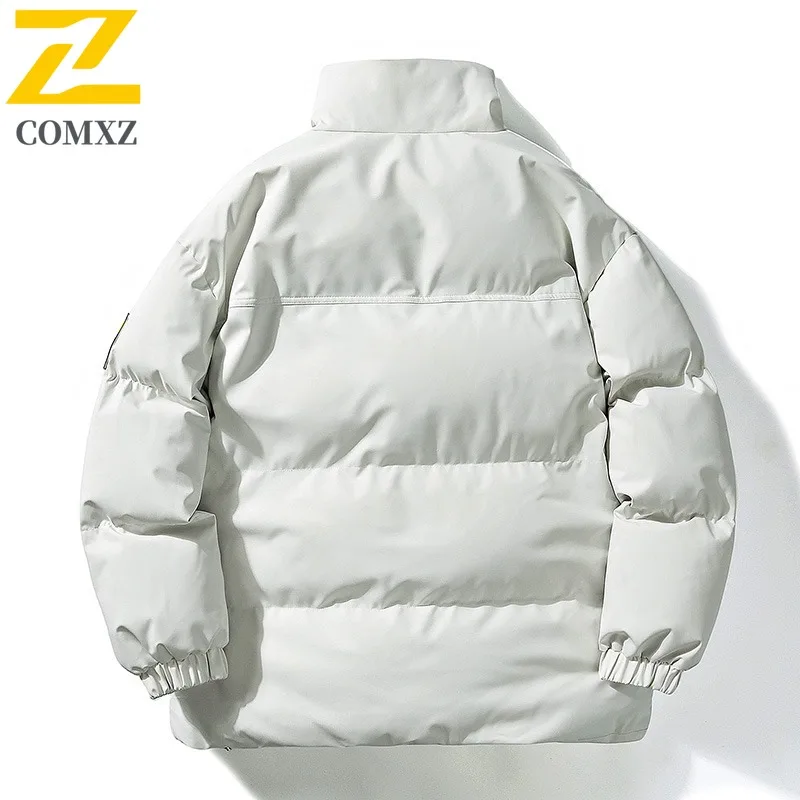 سترة مبطنة للرجال لركوب الدراجات في الهواء الطلق من COMXZ، بياقة واقفة، معطف سميك دافئ من القطن، سترات شتوية مريحة للشارع