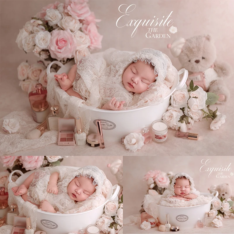 

Кружевная одежда для маленьких девочек + шапка, 2 шт./компл., костюмы для фотосъемки новорожденных, кавайная кукла-медведь, реквизит для фотосессии, игрушки для девочек, рождественский подарок