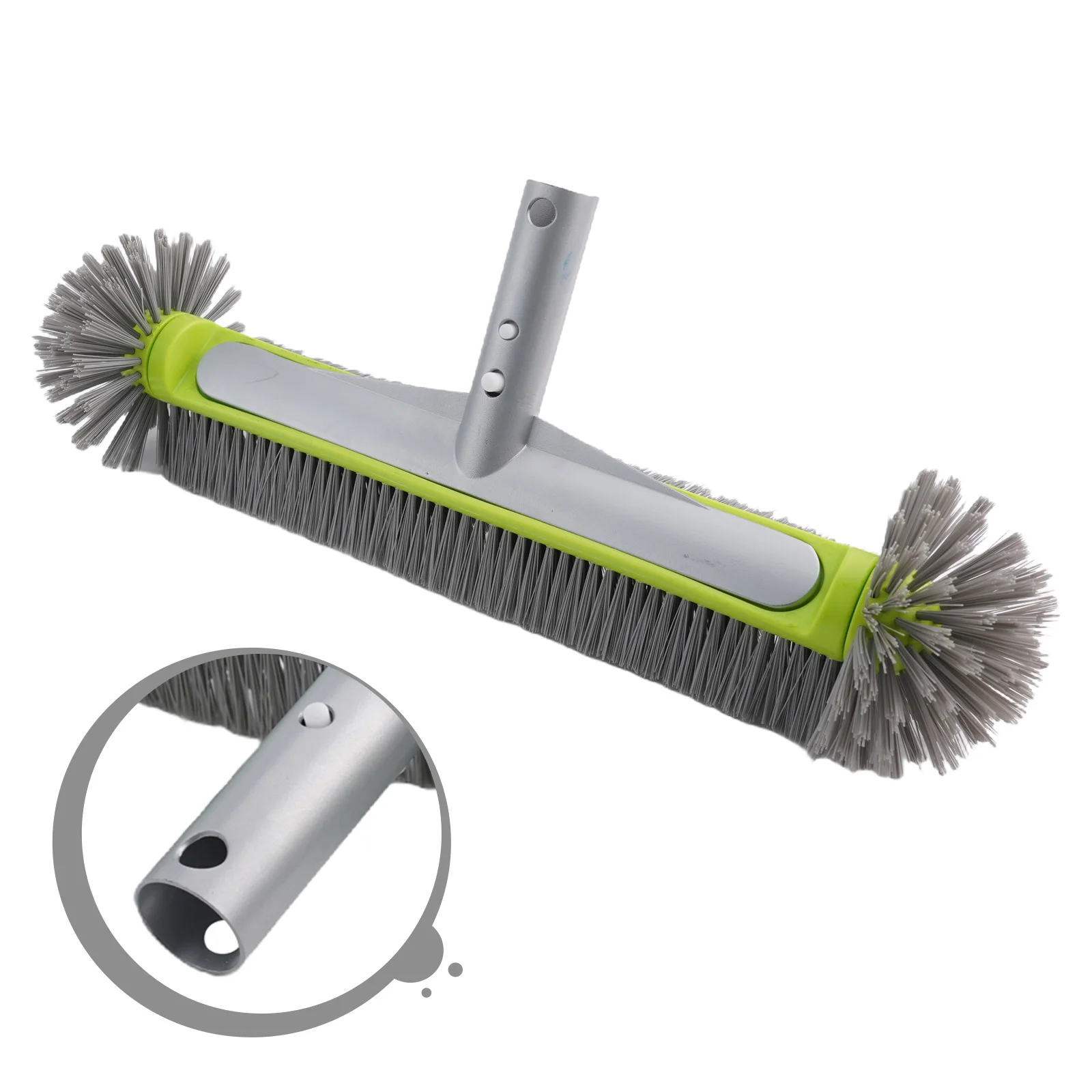 

High Quality Cleaning Brush Head Pool Brush Head For Cleaning Pool Walls For Swimming Pool Grey +green Heavy-duty Easy To Use