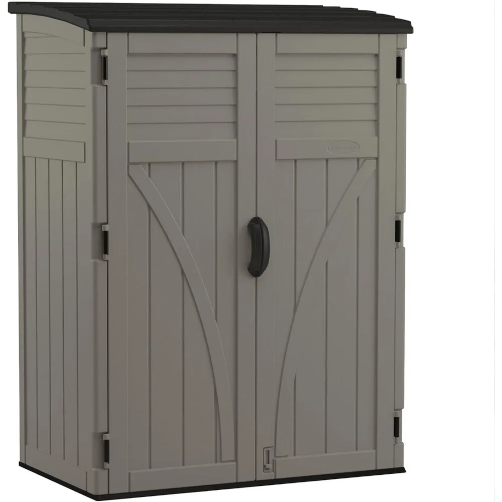 

Storage Shed Outdoor 54 Cu. Ft Resin Vertical Lockable Storage Shed Garden House Buildings Supplies Home