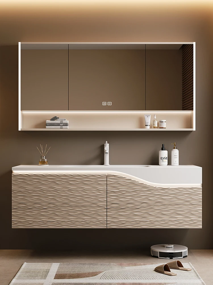 Keli Nai integrated basin, bathroom cabinet combination, cream air toothbrush sterilizer, bathroom washbasin, washbasin