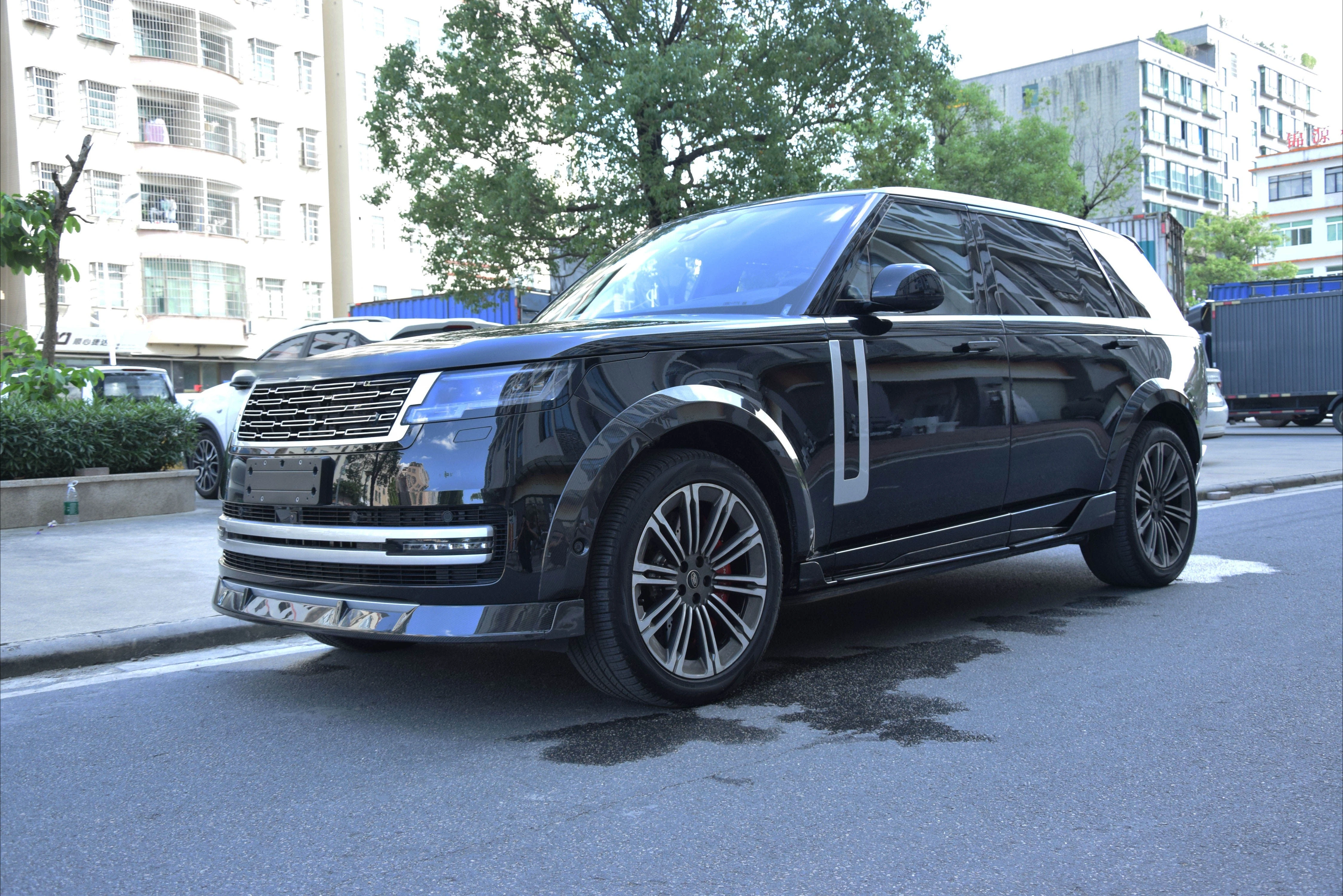 Real Carbon Fiber Body Kit for Range Rover Vogue 2023+ Upgrade Wide Body Wheel Arch Front Lip Grille Side Skirt Auto Parts