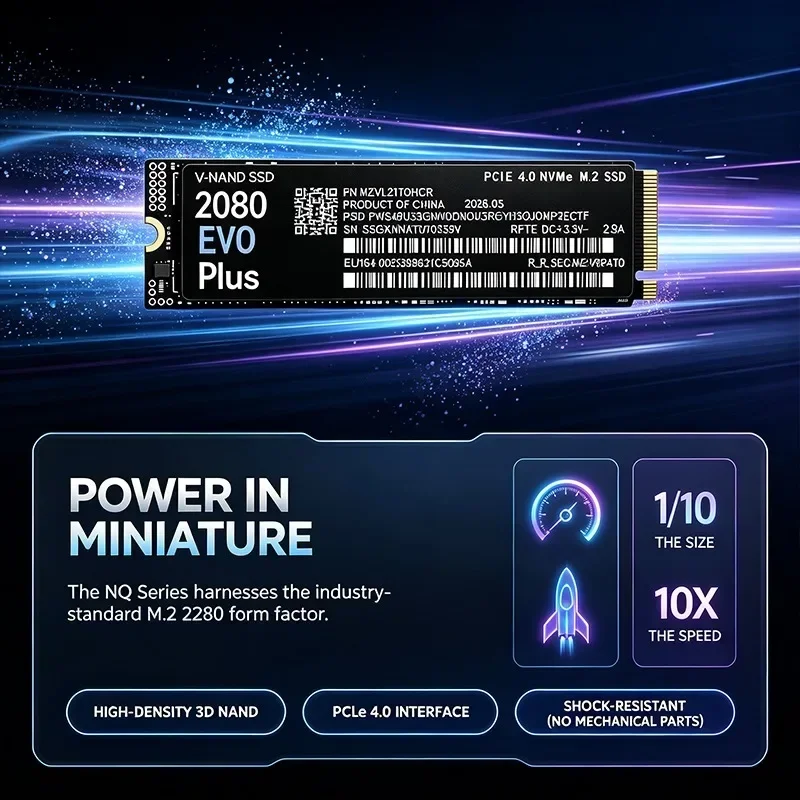 2080 EVO Plus M.2 NVMe 2280 PCIe 4.0 x4 SSD 7300MB/s TLC 3D NAND Gaming SSD 1TB-4TB PC Laptop Upgrade