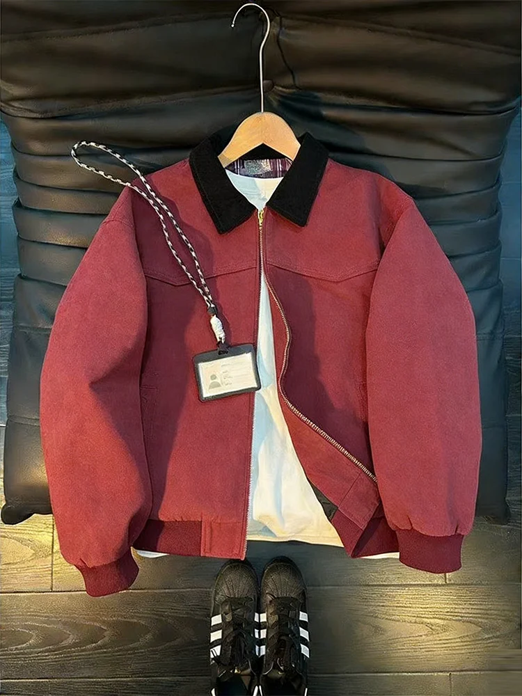 

Мужская бейсбольная жилетка American Sle Workwear, весна-осень, винно-красный цвет, с эффектом объема на плечах, 100% хлопок