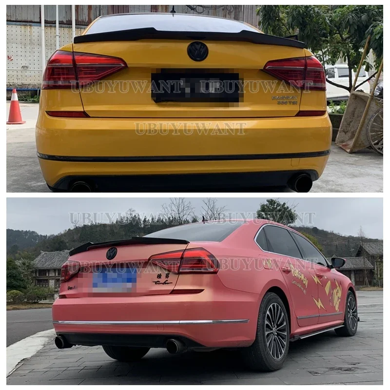 For Volkswagen Passat B7 USA 2011-2017 Passat NMS M4 style Carbon Fiber Car Rear Roof Spoiler view 2