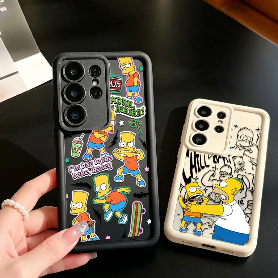 Cool Cartoon S-simpsons Case for Samsung Galaxy S26 S23 FE S22 S24Ultra S25 Edge S25 Ultra S20FE S24 Plus S21 Phone Cover