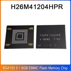 1/5PCS H26M41204HPR BGA-153 H26M4120 H26M41204 5.1 8GB EMMC Flash Memory Chip IC