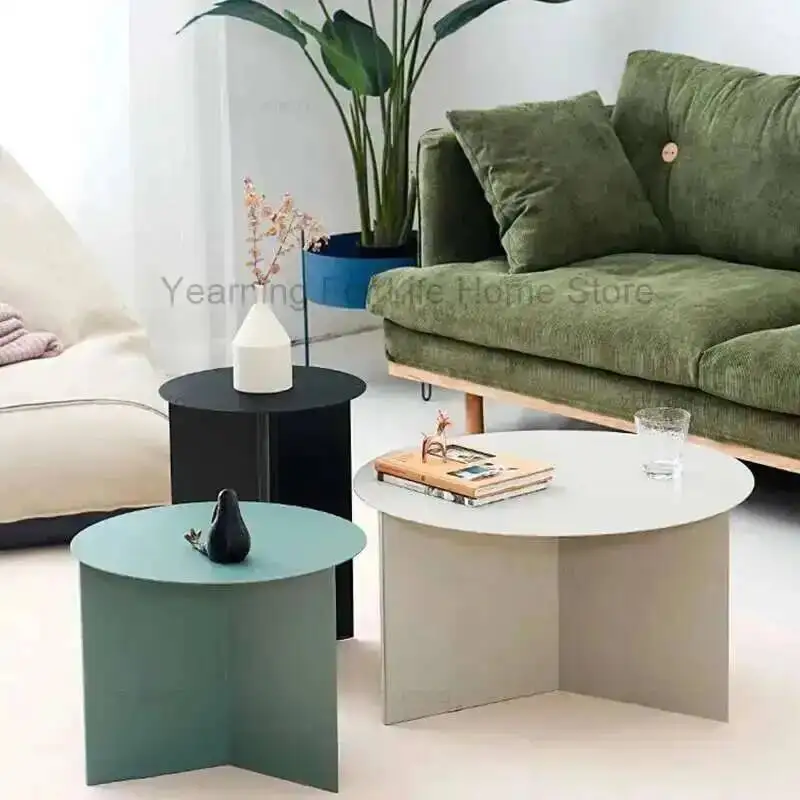 

Small Modern Unique Coffee Table Ornaments Corner Heat Insulation Kids Aesthetics Table Round Mesitas De Noche Nordic Furniture