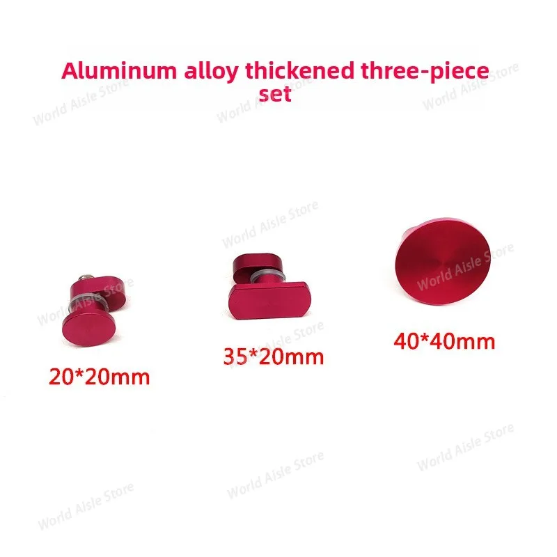 3PCS Thickened Red Aluminum Alloy Gasket Set, Auto Dent Repair Tool Accessory