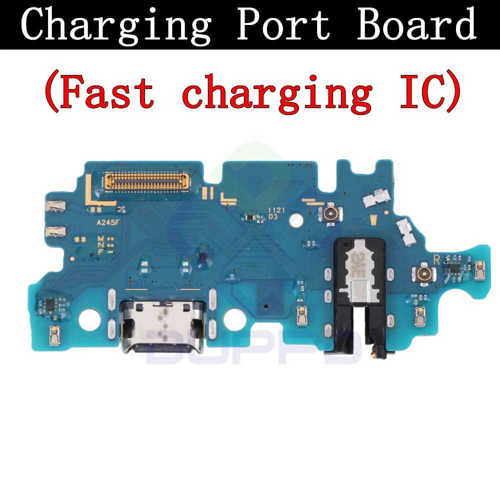 Top Ear Loud Speaker SIM Card Tray Charging Port Board For Samsung A24 4G A245F Fingerprint Sensor Volume Motherboard Flex Cable