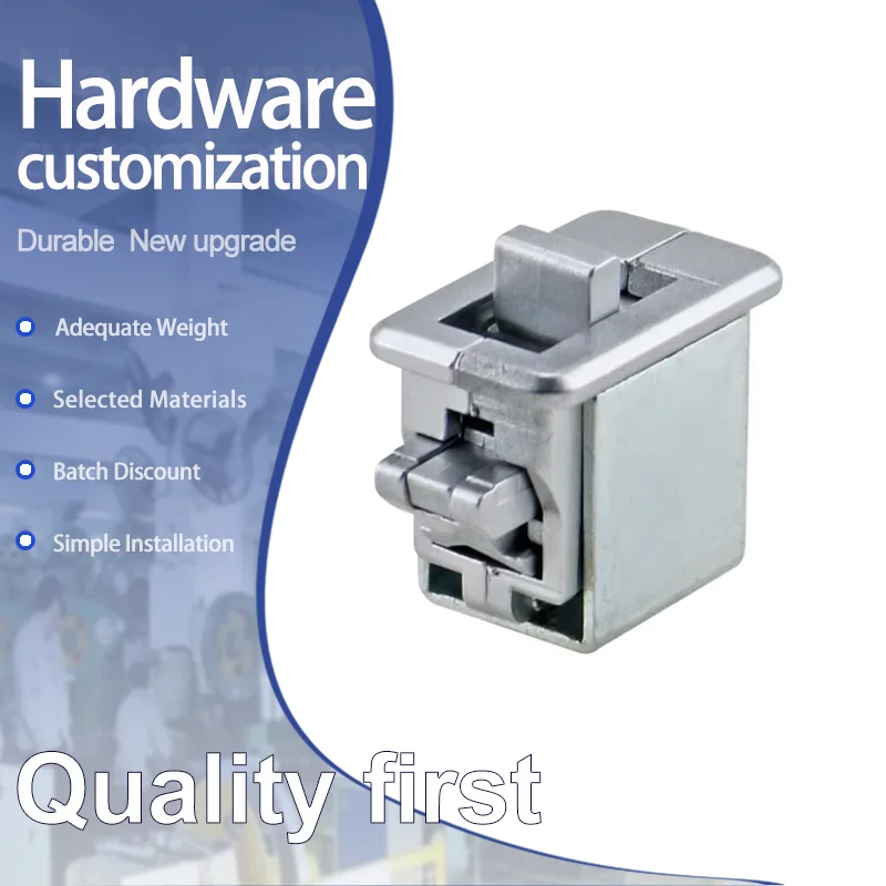 

Impact Type Button Lock Lock Zinc Alloy Industrial Equipment Cabinet Automatic Closing Square Door Lock