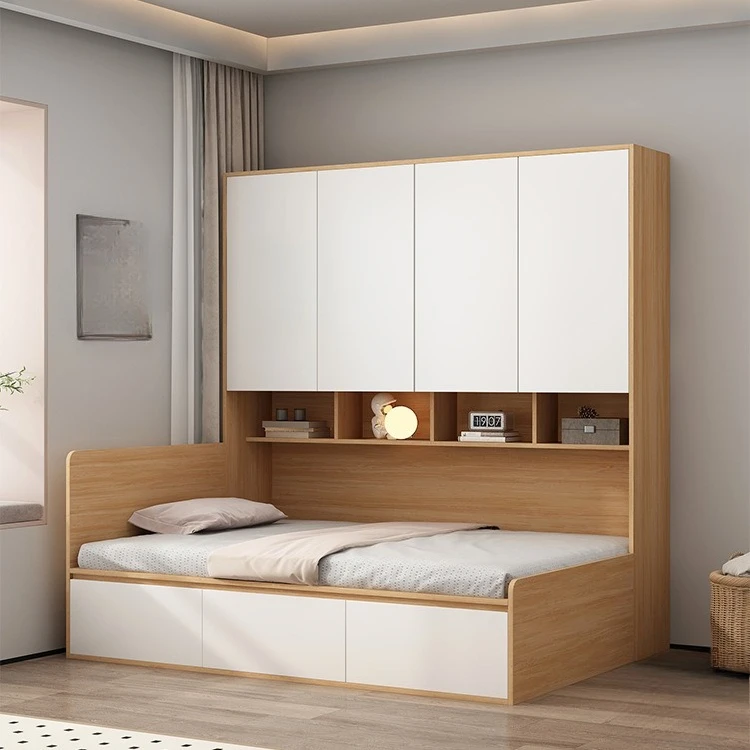 

Tatami bed, wardrobe, integrated, box bed, small apartment, modern, simple