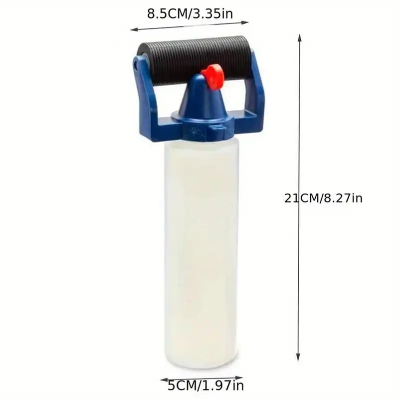 Household portable rolling plastic bottle with adhesive tape roller, even and even Glue Bottle with Glue Roll