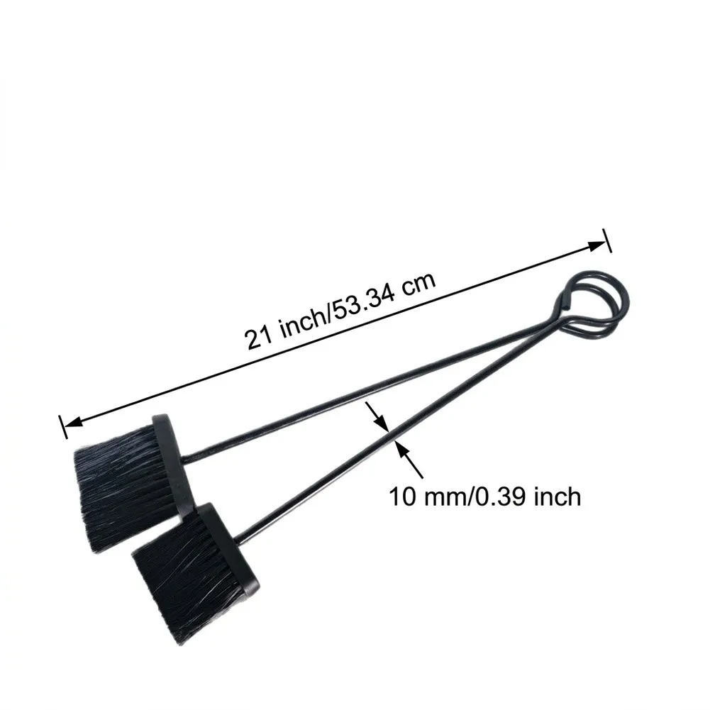 21 Inch Fireplace Brush for Cleaning Ash from Fireplaces Fire Pits Wood Stoves and Patio Fire Features Steel Build