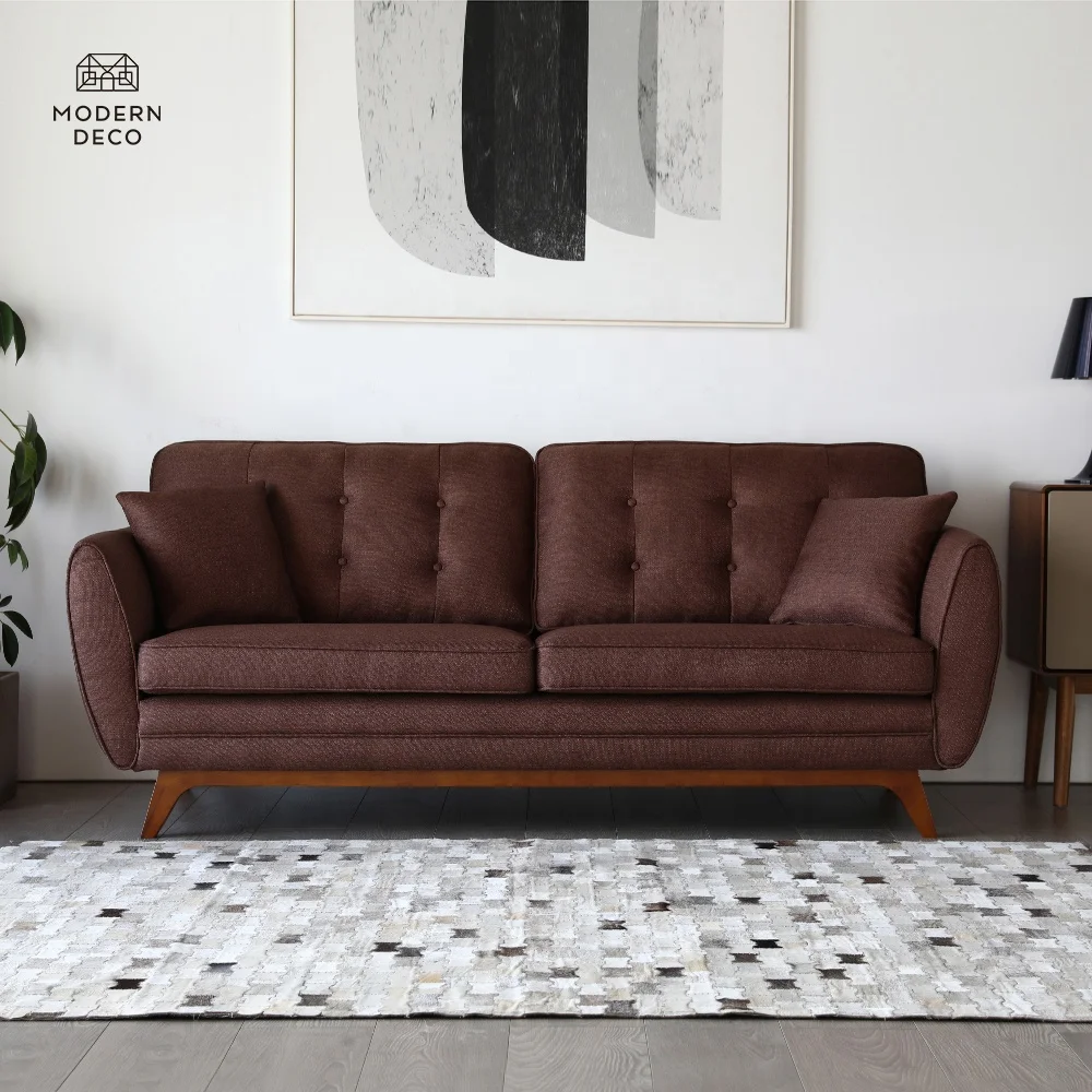

Fabric Sofa Modern Couch Canape Soffa with Solid Wood Frame Wooden Legs Wholesale Imported Sofa From China Upholstery Furniture
