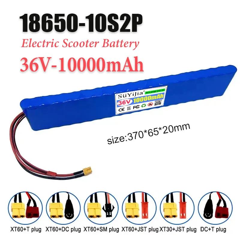 36 V 10S2P 10 Ah 18650 Akku 500 W 36 V Lithium-Li-Ionen-Akku Elektroroller