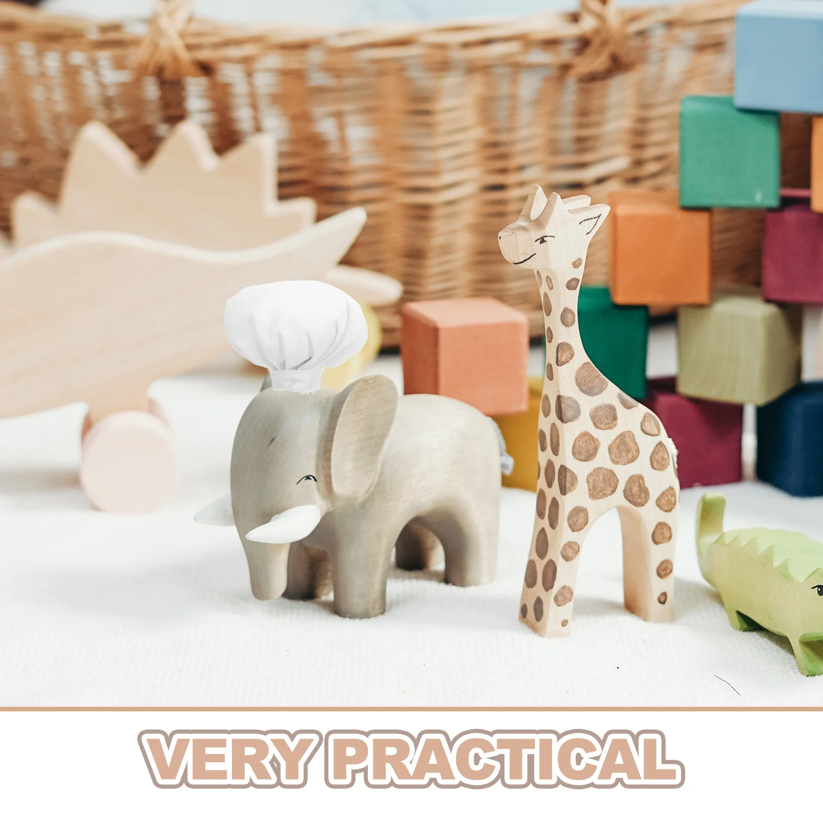 10개 모자 DIY 공예용 부드러운 흰색 패브릭 캡 미니어처 장면 와인병 장식