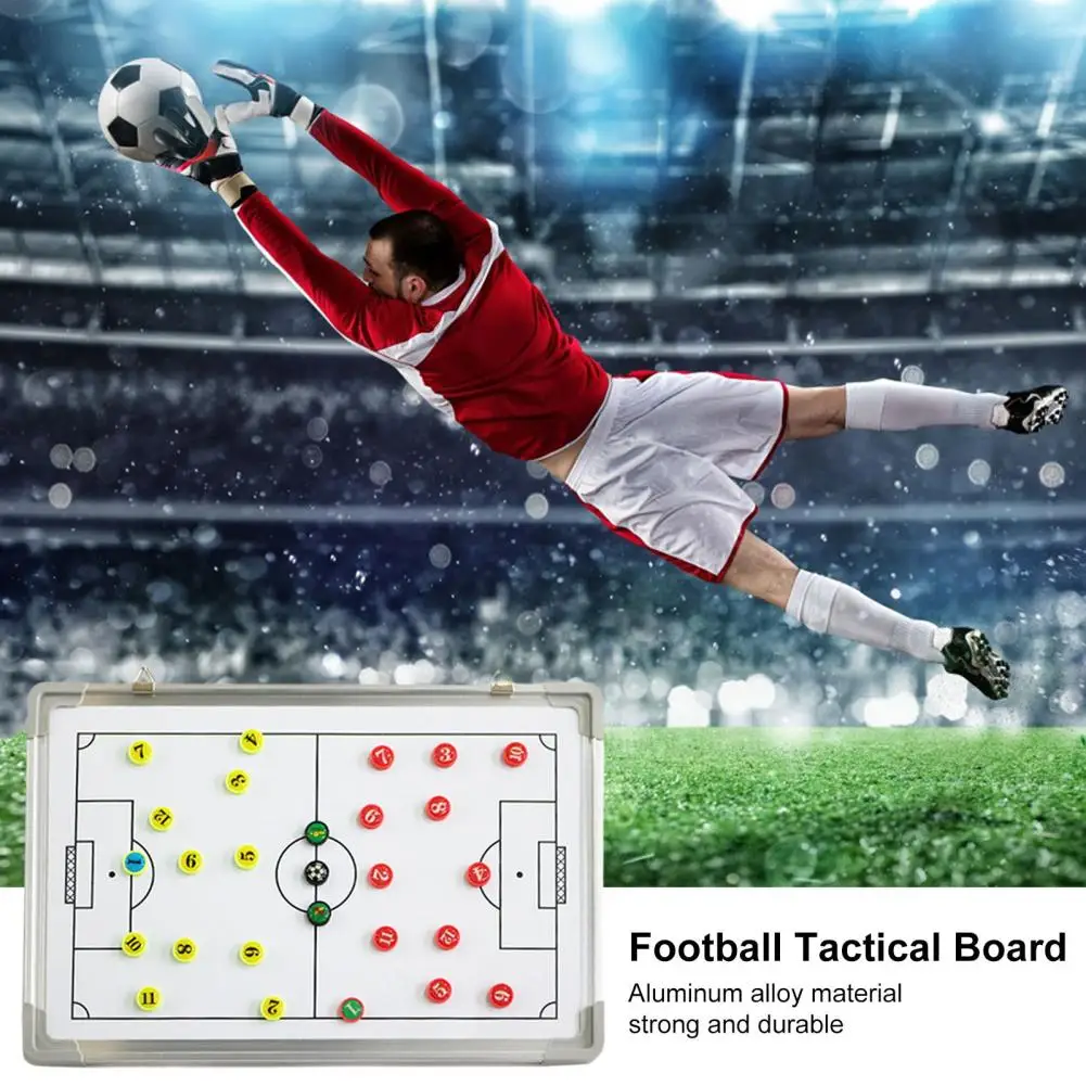 Portable Magnetic Coaching Board Professional Soccer Coaching Scoreboard Set with Erasable Pen Board Ideal for Football