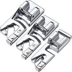 3Pcs Narrow Rolled Hem Sewing Machine Presser Foot Set Suitable for Household Multi-Function Sewing Machines 3 mm 4 mm and 6 mm