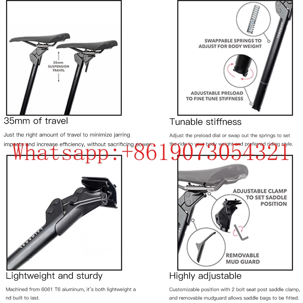 أنبوب مقعد كربوني لامتصاص الصدمات للدراجة من Cane Creek eeSILK Redshift