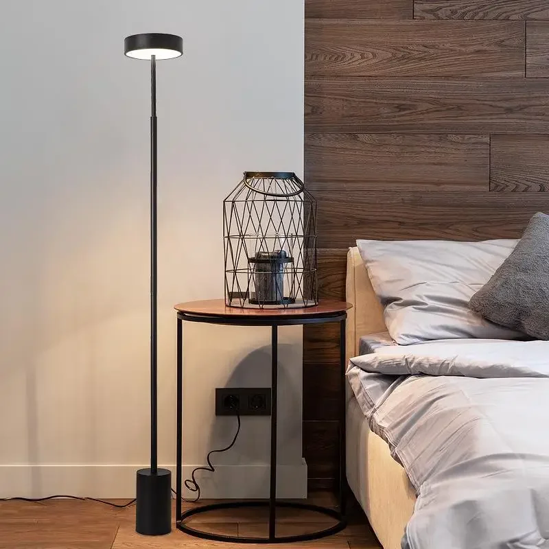 Simple modern Nordic led floor lamp living room bedroom vertical minimalist bedside lamp Internet