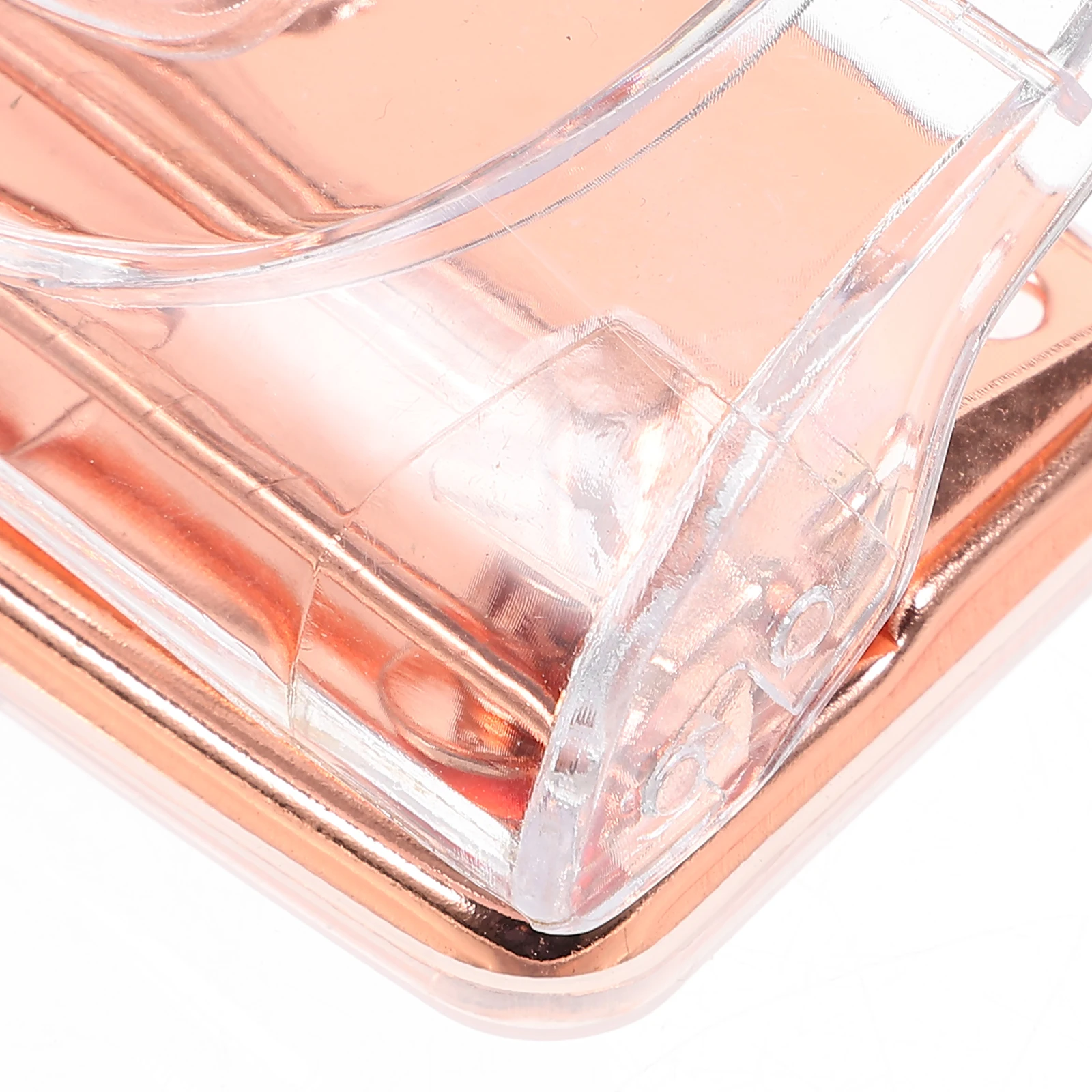 

Rose Gold Hole Punch Small Two Portable Double Crafts Travel Puncher Clear Paper Single Aluminum Alloy for Office