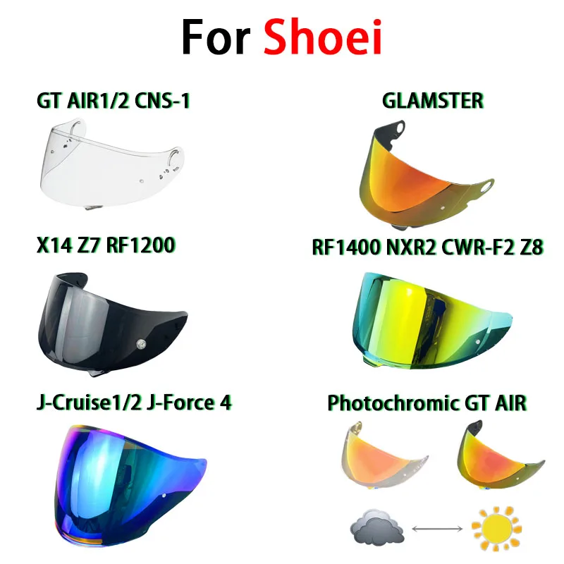 

Helmet Viosr for Shoei GT Air CNS-1 Z7 Z8 X14 X15 J-Cruise Glamster Anti Fog Film Photochromic Motorcycle Helmet Visor base