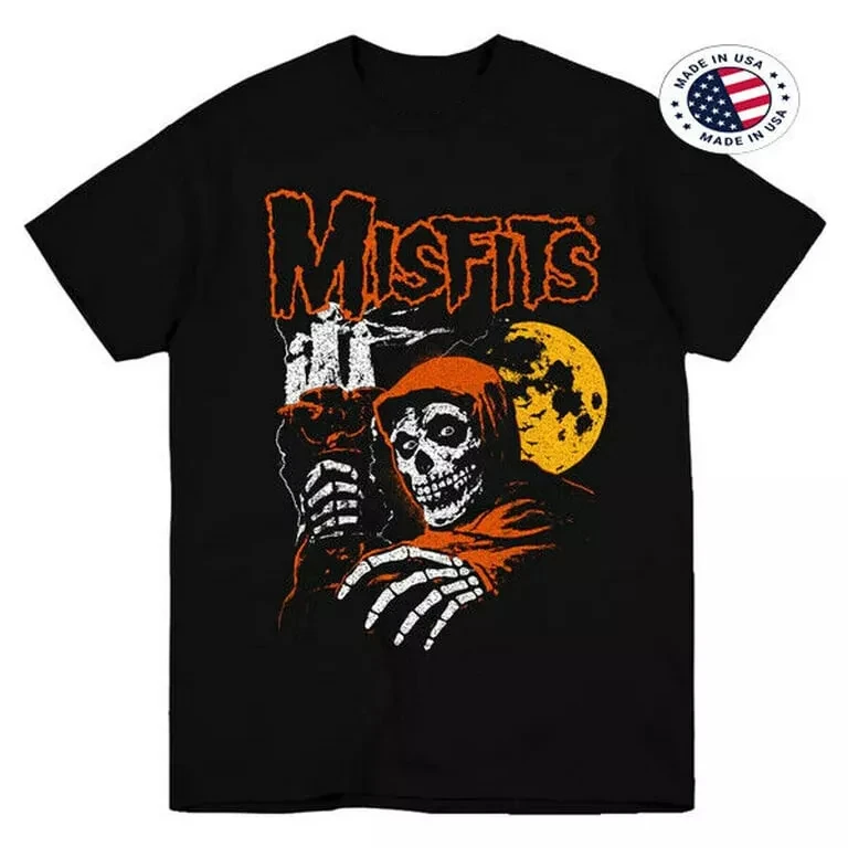 

Popular Misfits Halloween T-Shirt Men American Fashion Street Vintage Short Sleeve Women Hip Hop Rocker Top