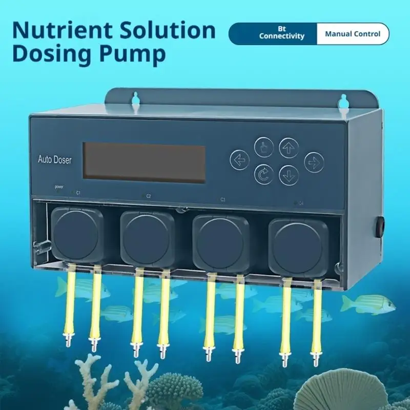 App Linked Marine Liquid Manager for Saltwater Water Care, Programmable Timing and 12V 12W Power Design Daily Use KXRE