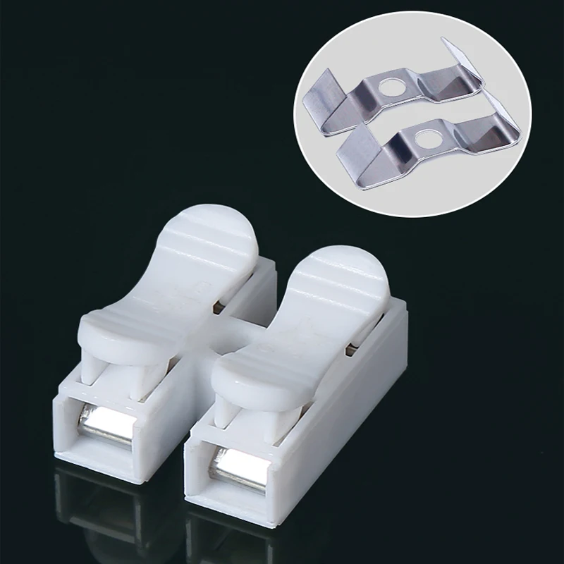 CH2 Quick Splice Lock Wire Connectors 2Pins Electrical Cable Terminals 21x17x13mm For Easy Safe Splicing Into Wires