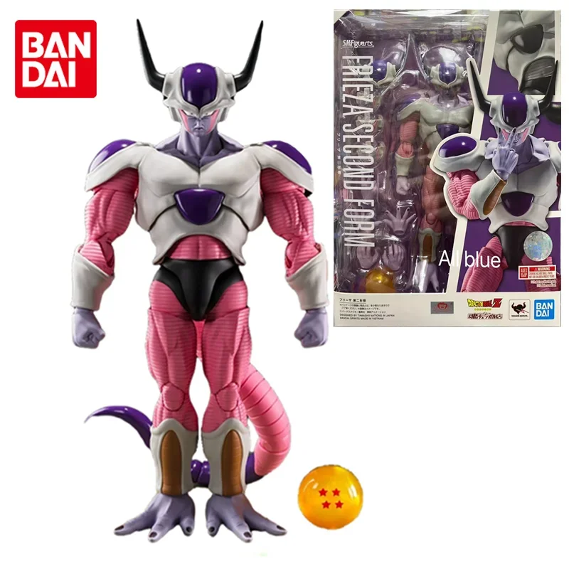 Bandai Original SHF Dragon Ball Z Frieza Second Form Anime Action Figure Toys For Boys Girls Kids Children Birthday Gifts Model